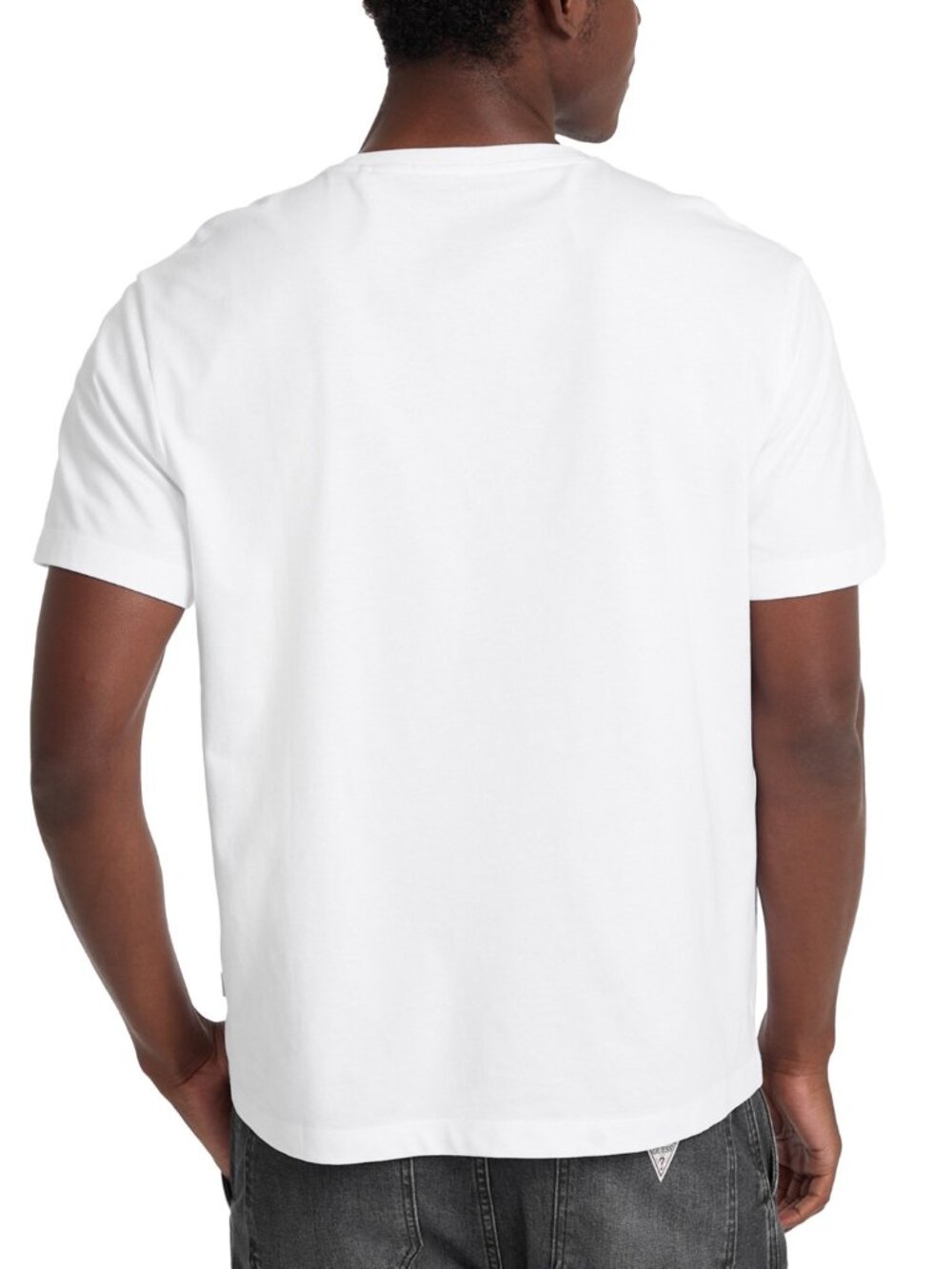 Guess Jeans Men's Cotton Collegiate Logo Crewneck T-Shirt - White  NWT - Picture 4 of 6